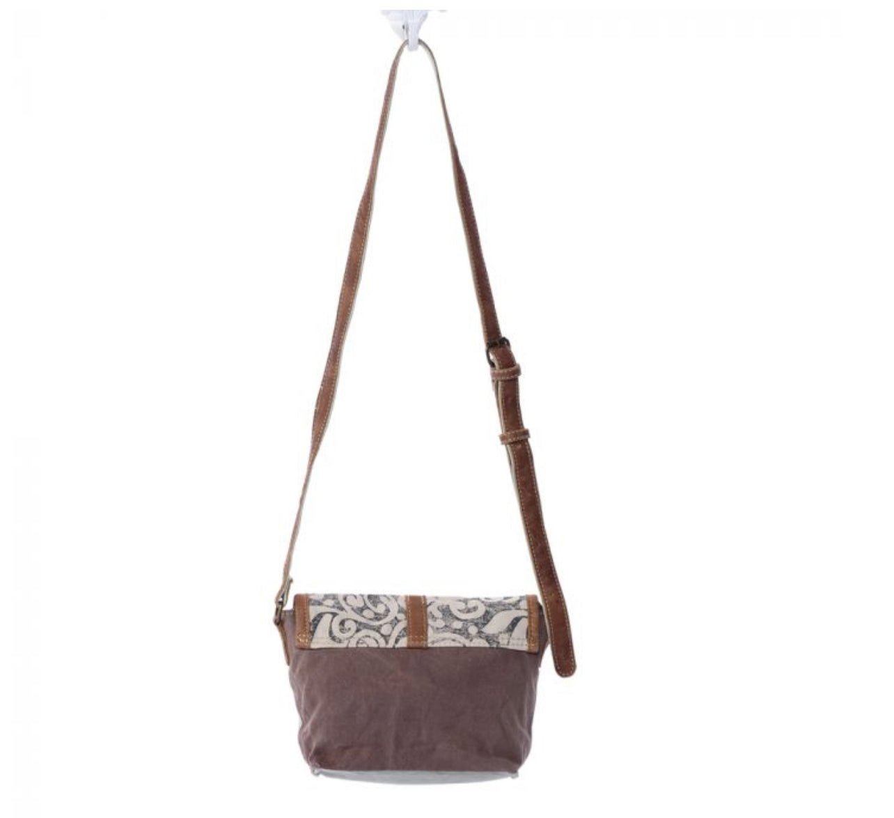 Leaf print small & crossbody bag