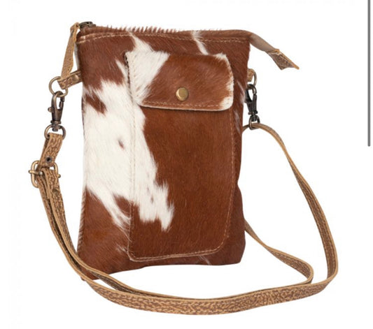 Leather Lithe Hair on Small Bag