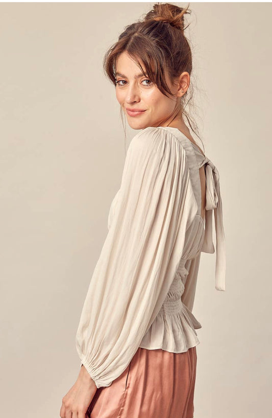 Midsummers night blouse in Oat