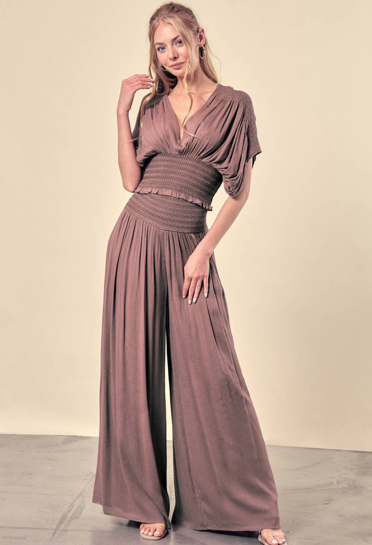 Smocked Ruffle Pants