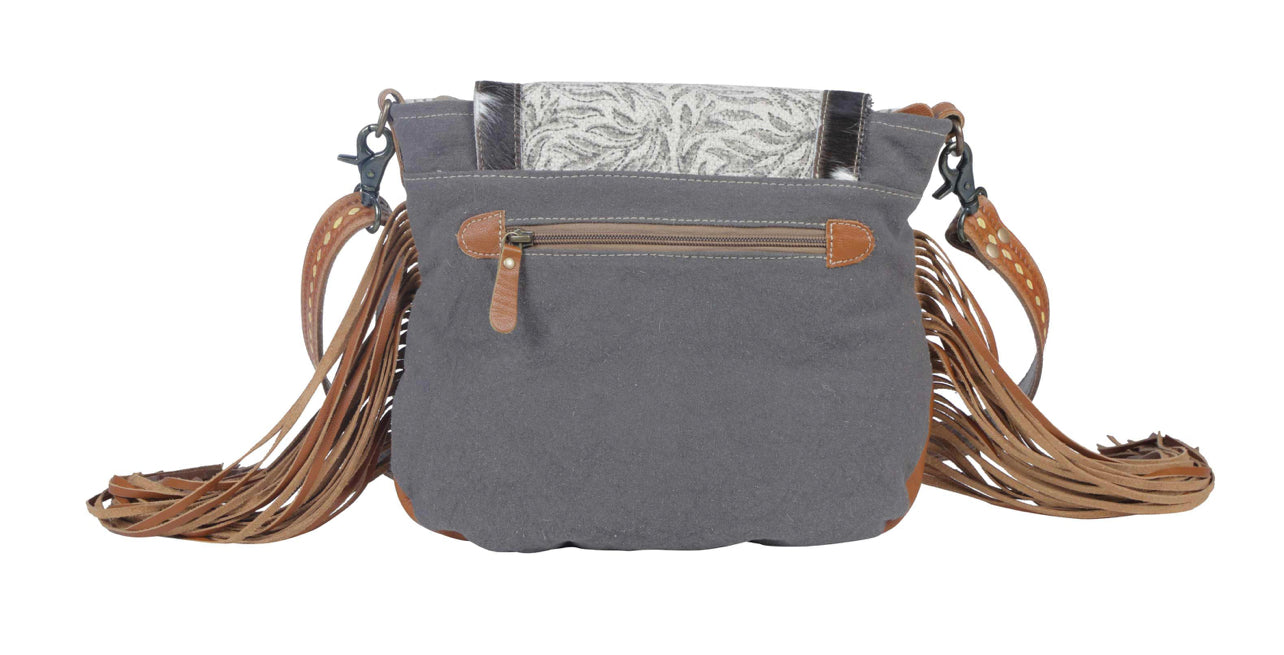 Monochromatic foliage shoulder bag