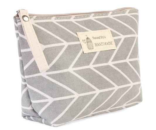 Herringbone cosmetic bag