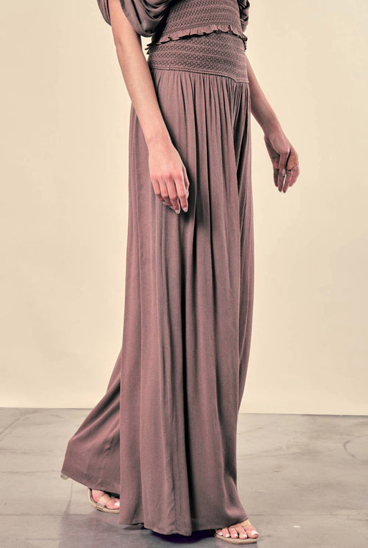 Smocked Ruffle Pants