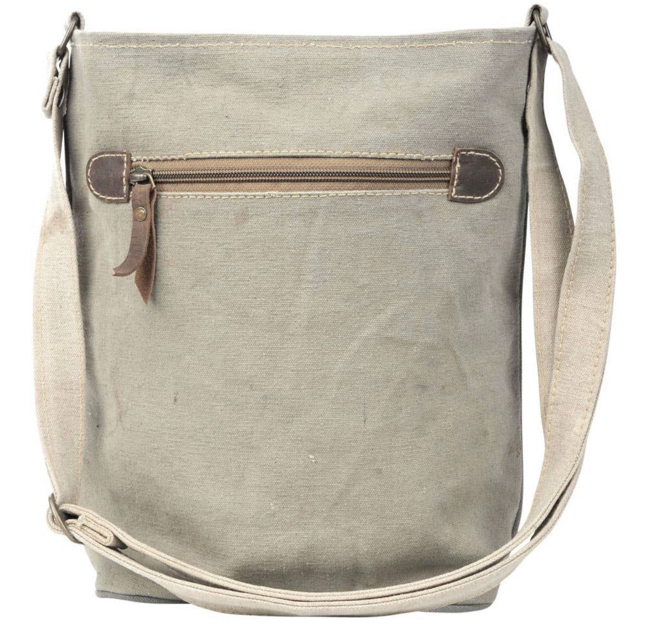 Coffee Print Canvas Crossbody Bag