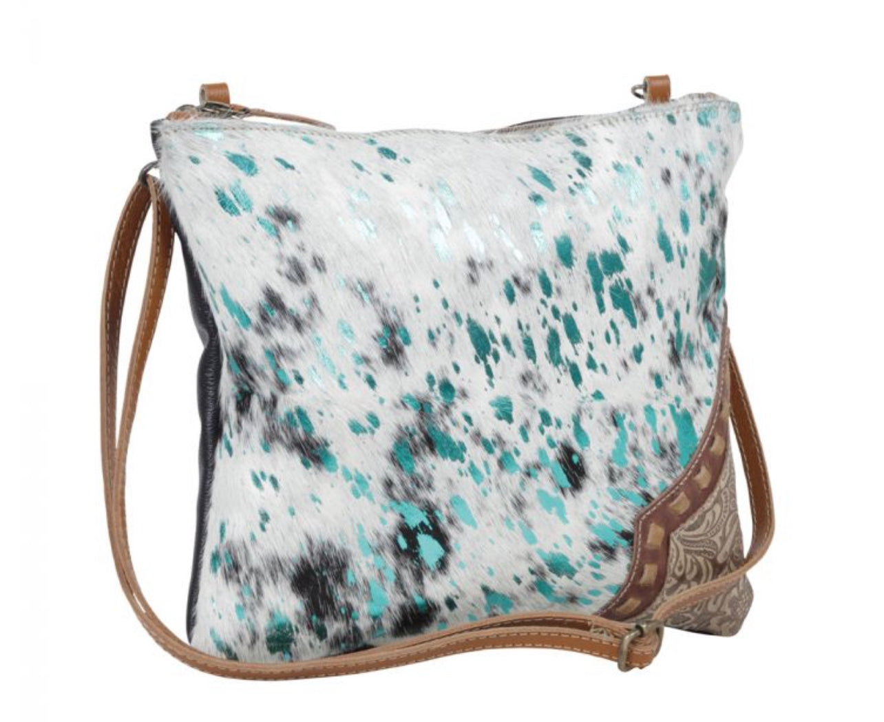 Crowd hero leather and hair on bag