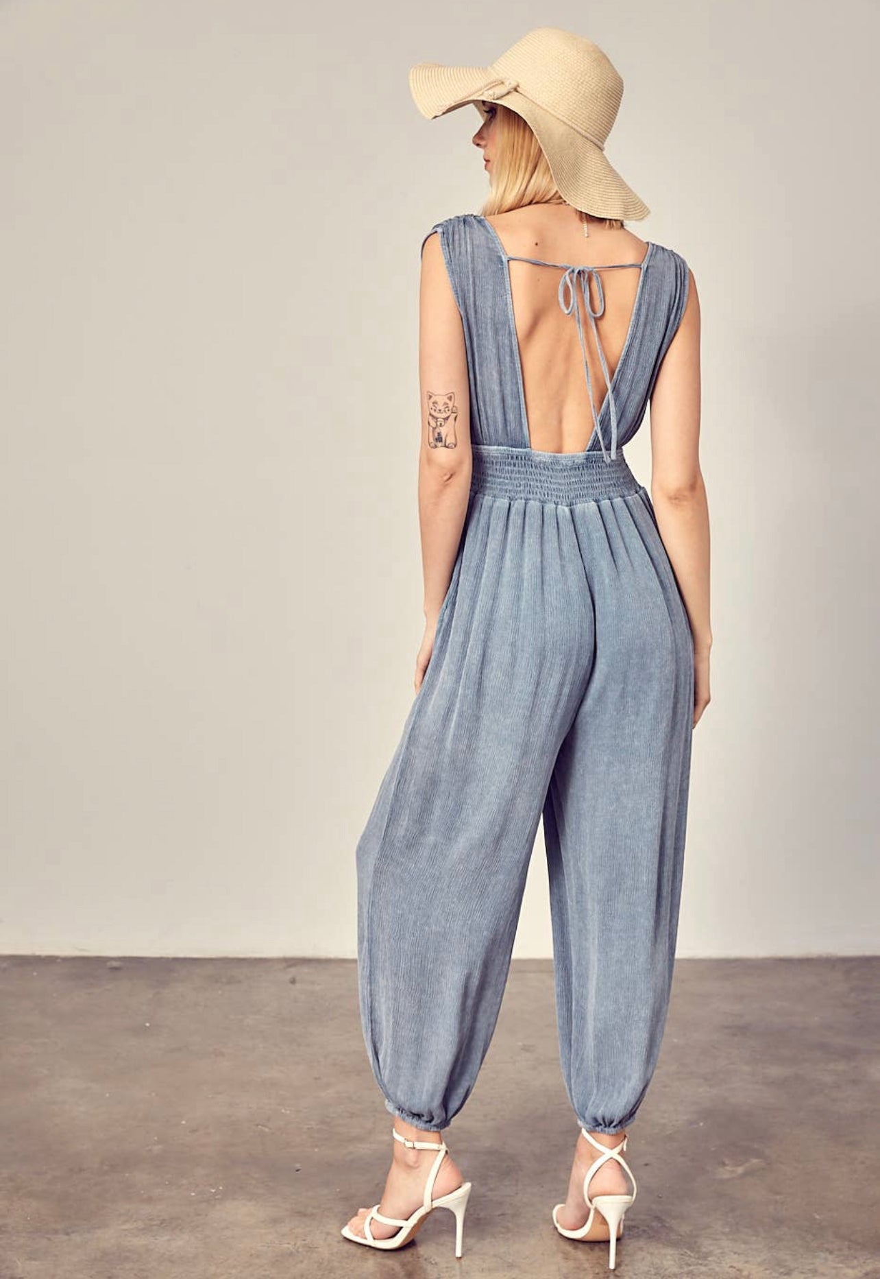 Smocked Jogger Jumpsuit