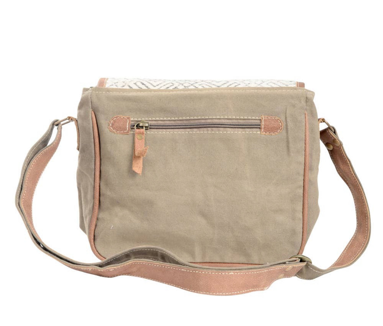 Recycled Rug w/Cowhide Crossbody