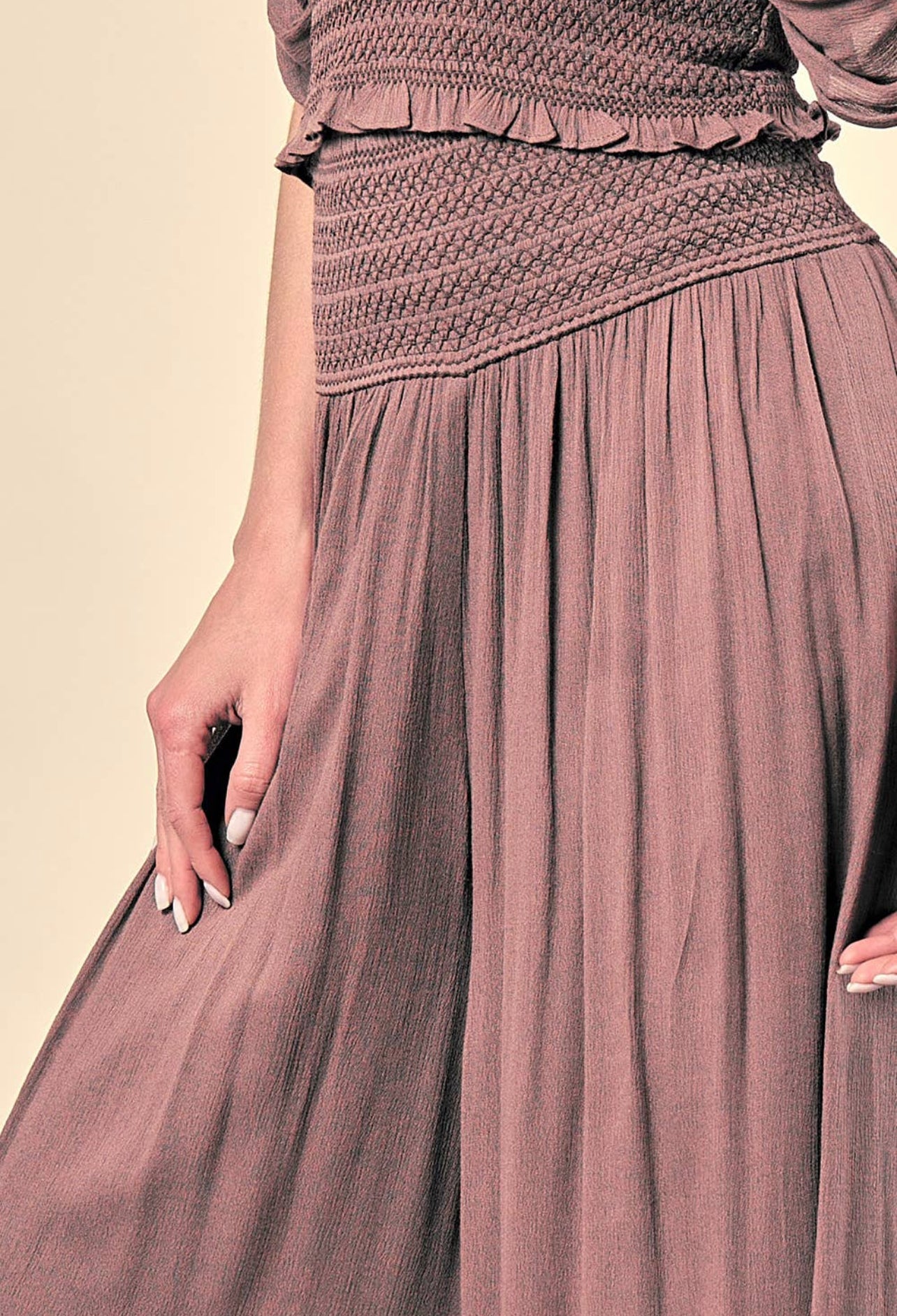 Smocked Ruffle Pants