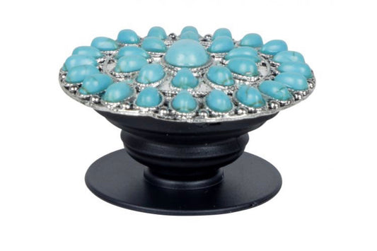 Blue round opal phone socket