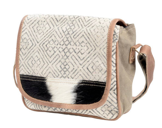 Recycled Rug w/Cowhide Crossbody