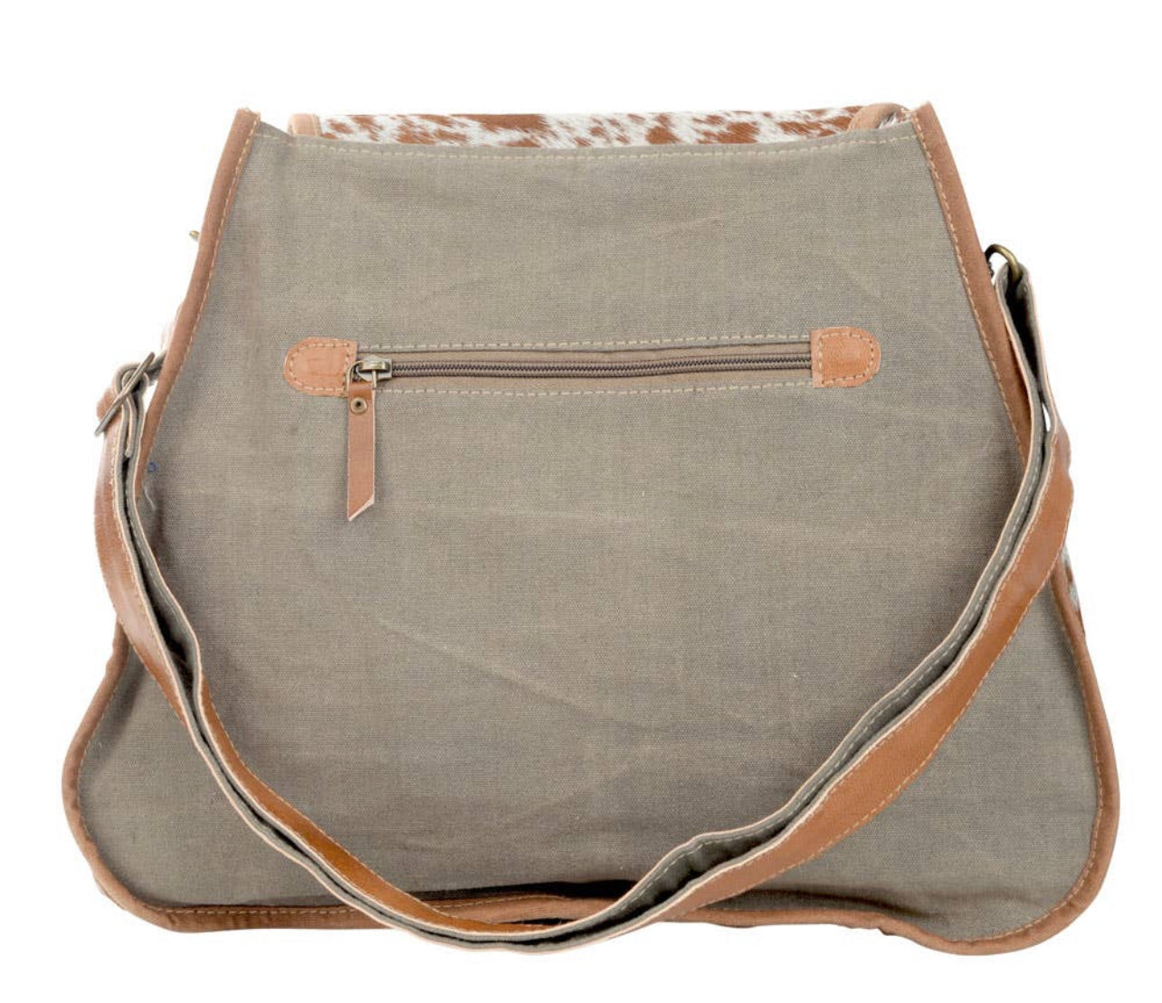 Shoulder Bag with Latch & Cowhide Flap
