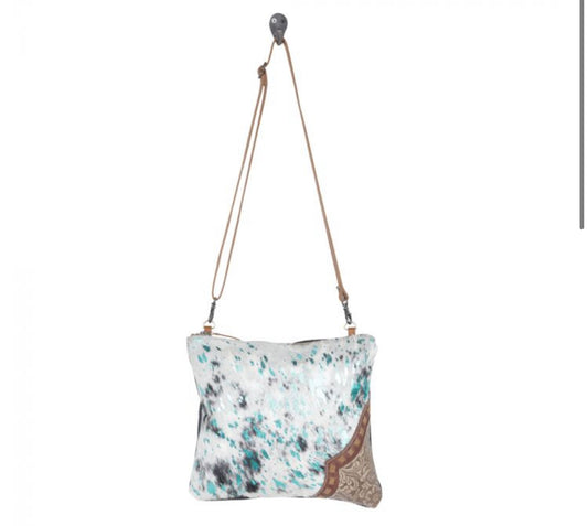 Crowd hero leather and hair on bag