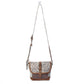Leaf print small & crossbody bag