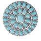 Blue round opal phone socket