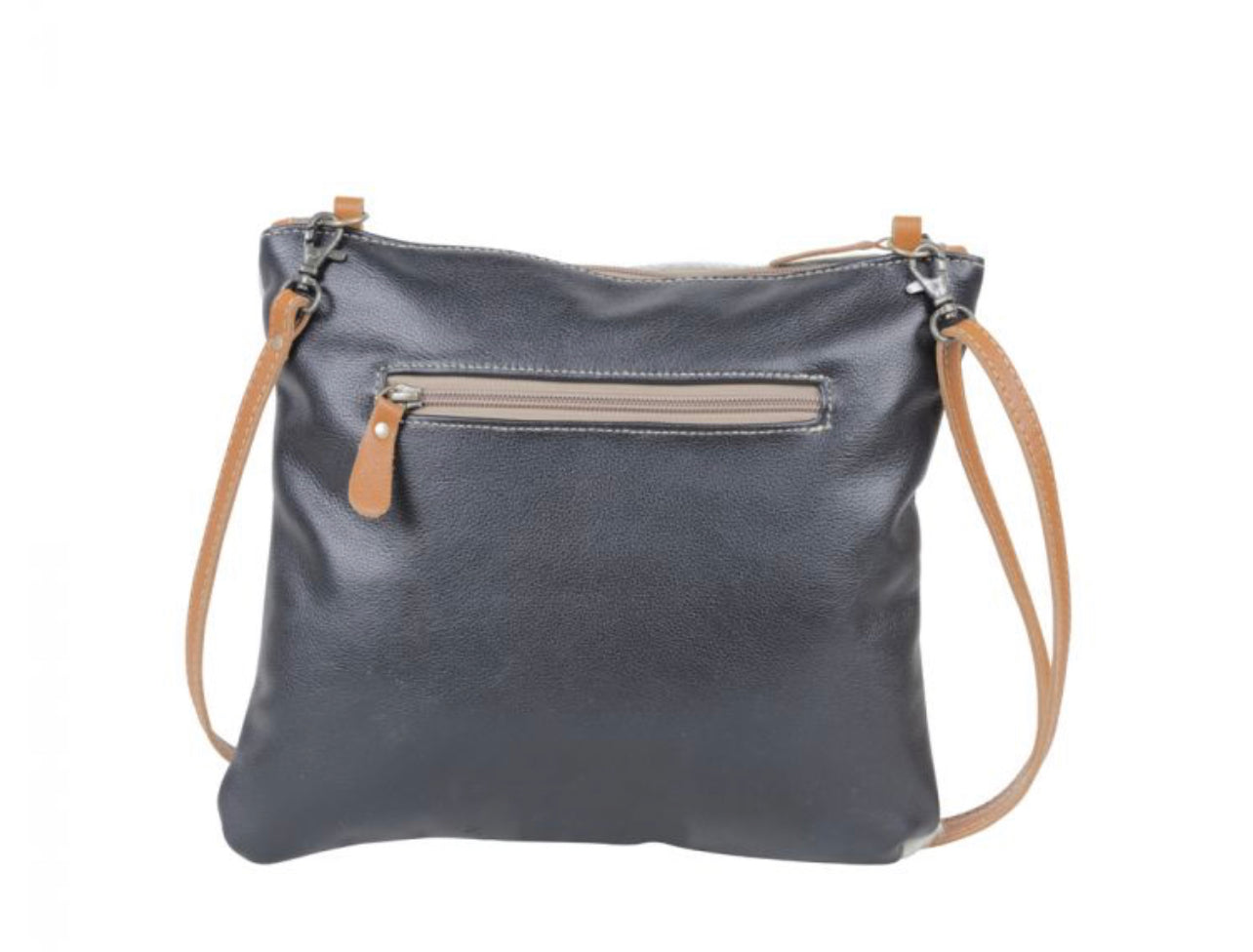 Crowd hero leather and hair on bag