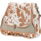 Shoulder Bag with Latch & Cowhide Flap