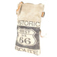 US Route 66 passport bag
