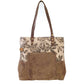 Cinnamon Floral Tote w/ front pocket