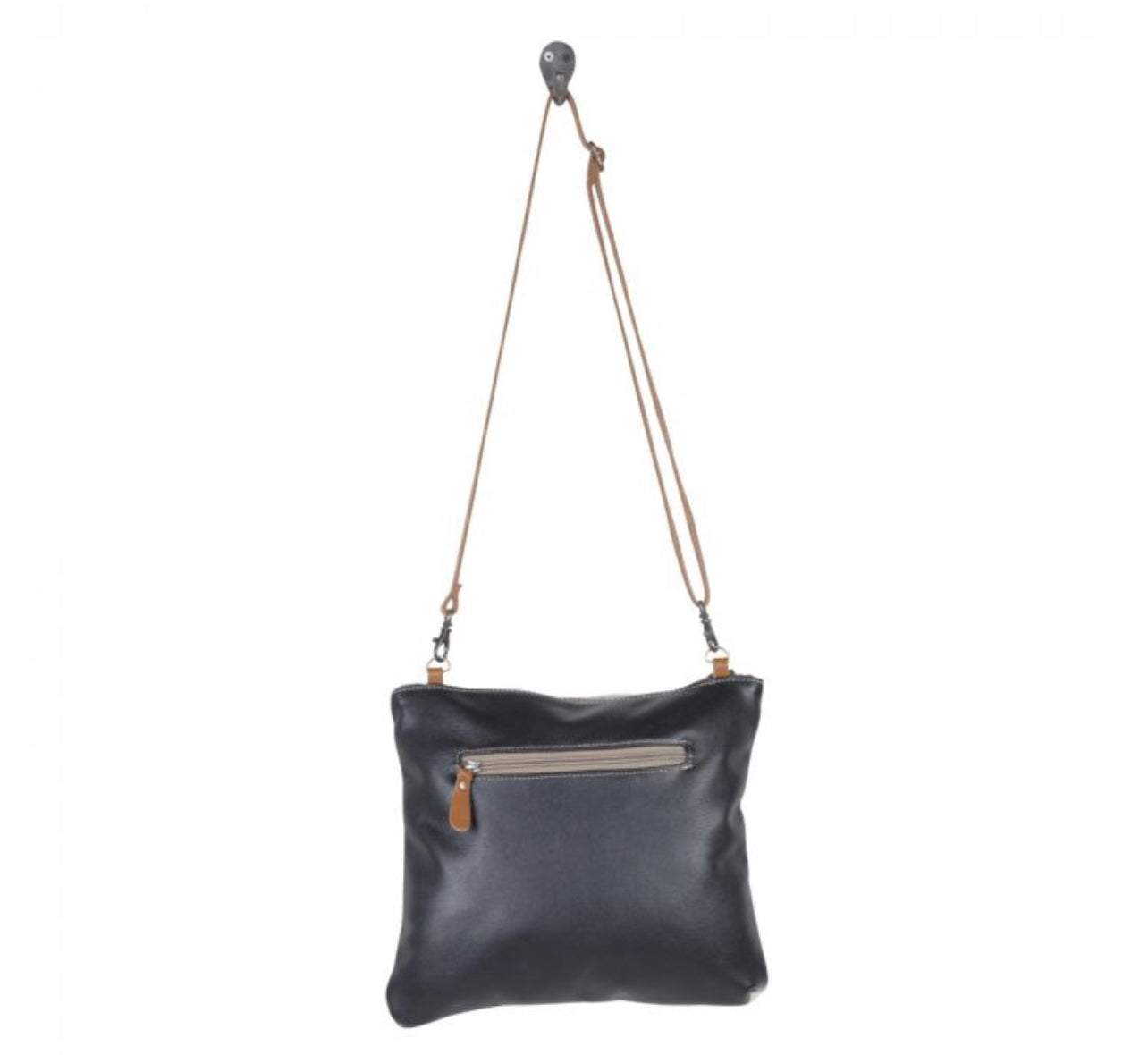 Crowd hero leather and hair on bag