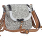 Monochromatic foliage shoulder bag