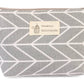 Herringbone cosmetic bag