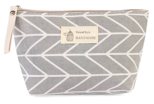 Herringbone cosmetic bag