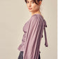 Midsummers night blouse in grey lavender