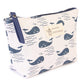 Whale splash cosmetic bag
