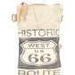 US Route 66 passport bag