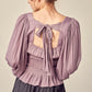 Midsummers night blouse in grey lavender