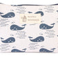 Whale splash cosmetic bag
