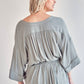 Wrap front belted top