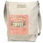 Coffee Print Canvas Crossbody Bag