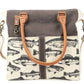 Fish Canvas Tote w/Brown Back Drop