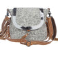Monochromatic foliage shoulder bag